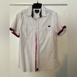 Men’s Marc Ecko cut and sew, size large, men’s short sleeve shirt. Great shape.
